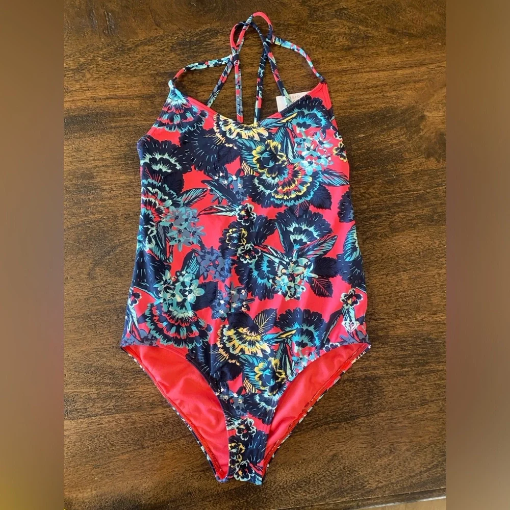 Roxy Girls One Piece Swim Suit Size 14 - Picture 3 of 5